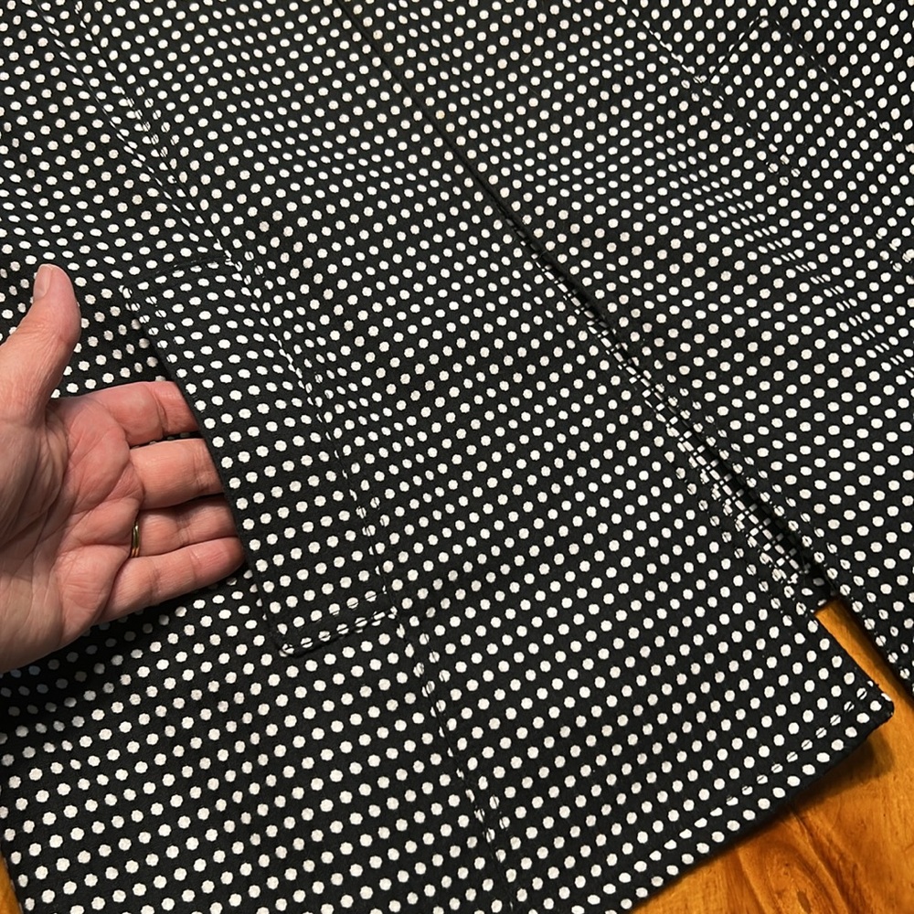 Peter Nygard Black White Polka Dot Jacket - Picture 11 of 12